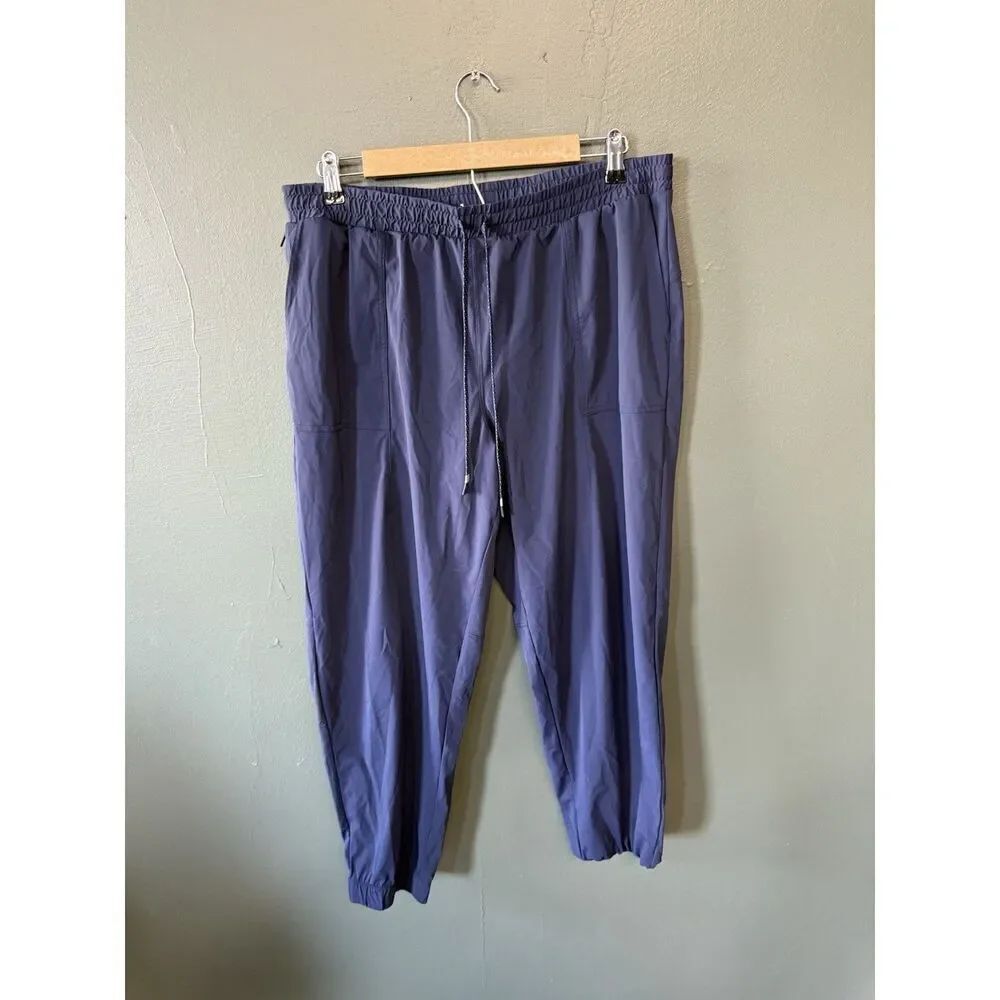 Fabletics Mens Blue Athletic Jogger Sweatpants Size XL w/ Drawstring